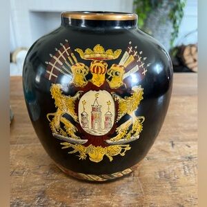 Vintage Heraldic Ceramic Vase